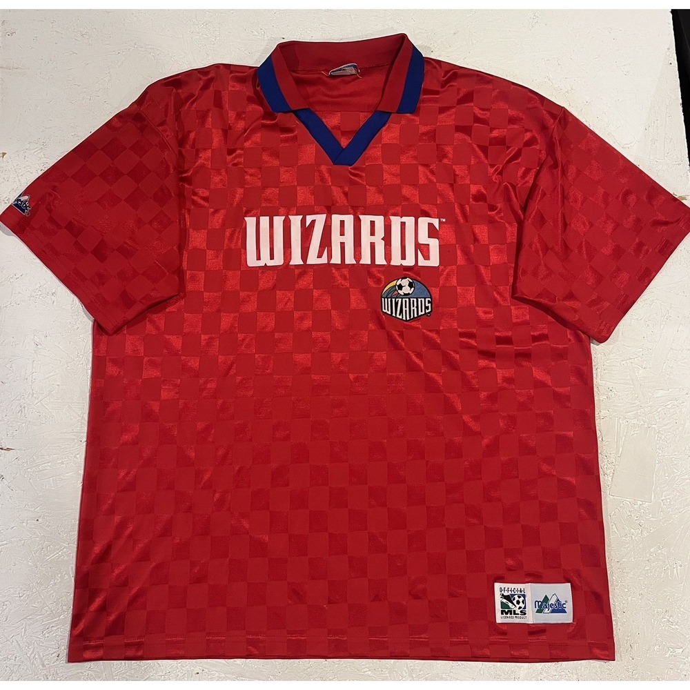 Rare Vintage Majestic MLS Kansas City Wizards Futbol Soccer Jersey Mens 2XL